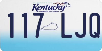 KY license plate 117LJQ