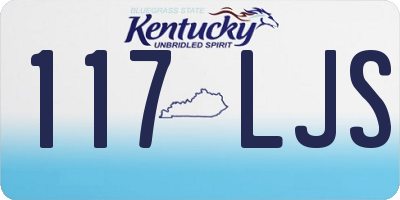 KY license plate 117LJS