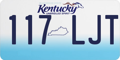 KY license plate 117LJT