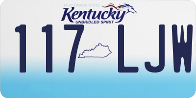 KY license plate 117LJW