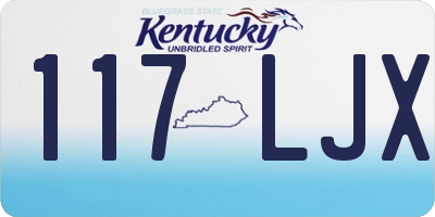 KY license plate 117LJX
