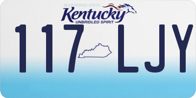 KY license plate 117LJY