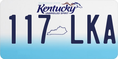 KY license plate 117LKA