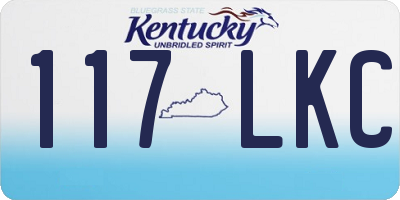 KY license plate 117LKC