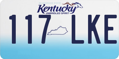 KY license plate 117LKE
