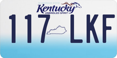 KY license plate 117LKF