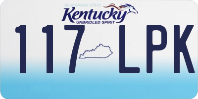 KY license plate 117LPK