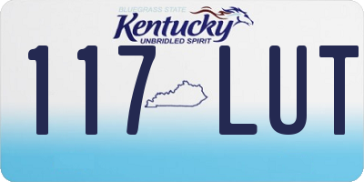 KY license plate 117LUT
