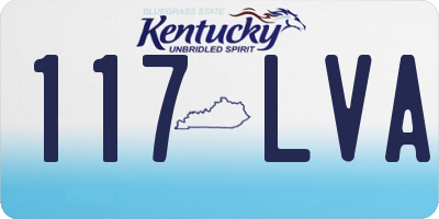 KY license plate 117LVA
