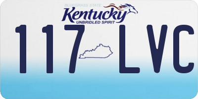 KY license plate 117LVC