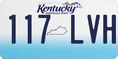 KY license plate 117LVH