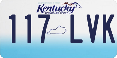 KY license plate 117LVK