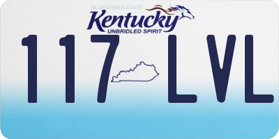 KY license plate 117LVL