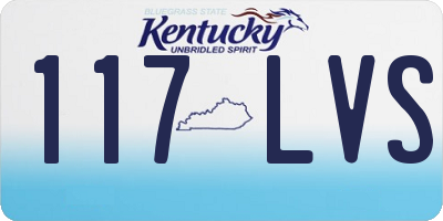 KY license plate 117LVS