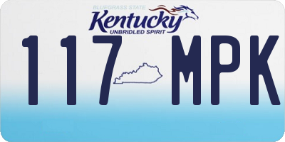 KY license plate 117MPK