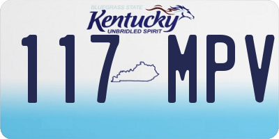 KY license plate 117MPV