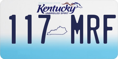 KY license plate 117MRF