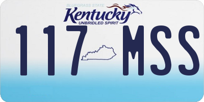 KY license plate 117MSS