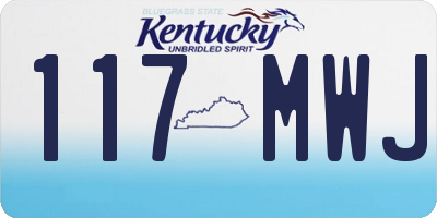 KY license plate 117MWJ