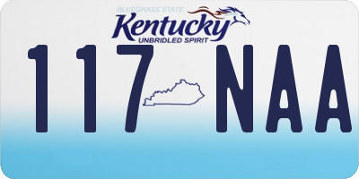 KY license plate 117NAA