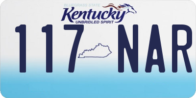 KY license plate 117NAR