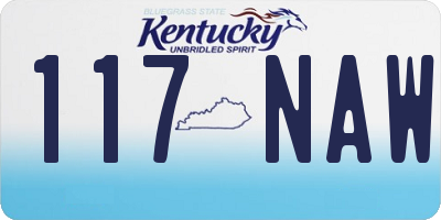 KY license plate 117NAW