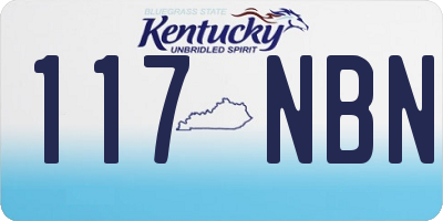 KY license plate 117NBN
