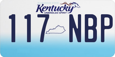 KY license plate 117NBP
