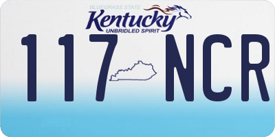 KY license plate 117NCR