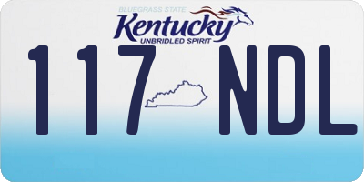 KY license plate 117NDL