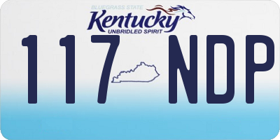 KY license plate 117NDP