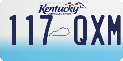KY license plate 117QXM