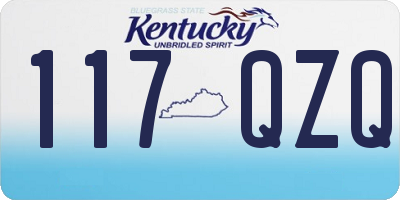 KY license plate 117QZQ