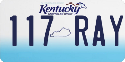 KY license plate 117RAY