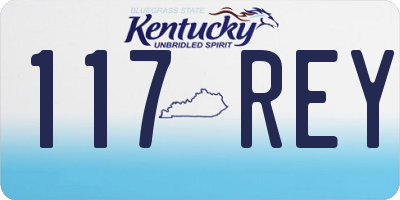KY license plate 117REY