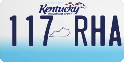 KY license plate 117RHA