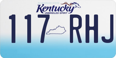 KY license plate 117RHJ
