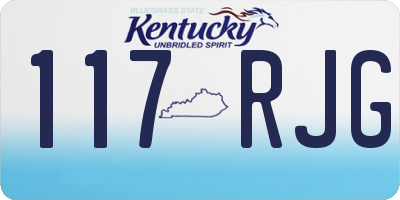 KY license plate 117RJG