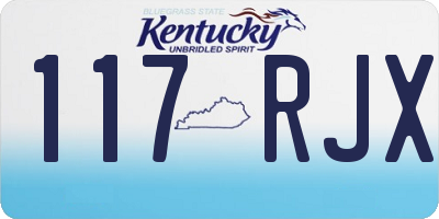 KY license plate 117RJX