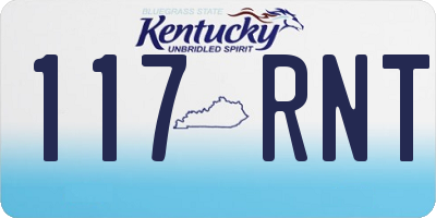 KY license plate 117RNT