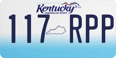 KY license plate 117RPP