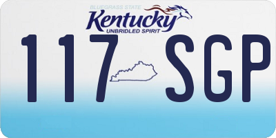 KY license plate 117SGP