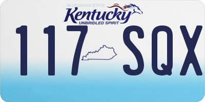 KY license plate 117SQX