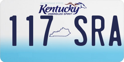 KY license plate 117SRA