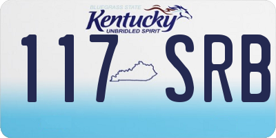 KY license plate 117SRB