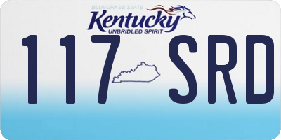 KY license plate 117SRD