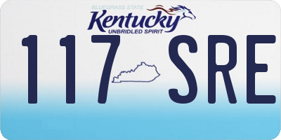 KY license plate 117SRE