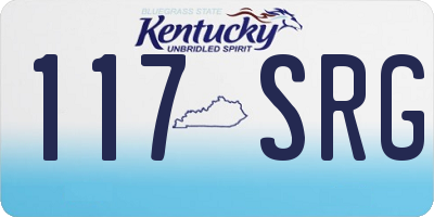 KY license plate 117SRG