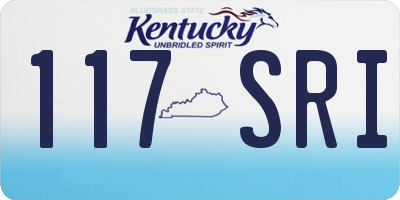 KY license plate 117SRI