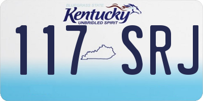 KY license plate 117SRJ